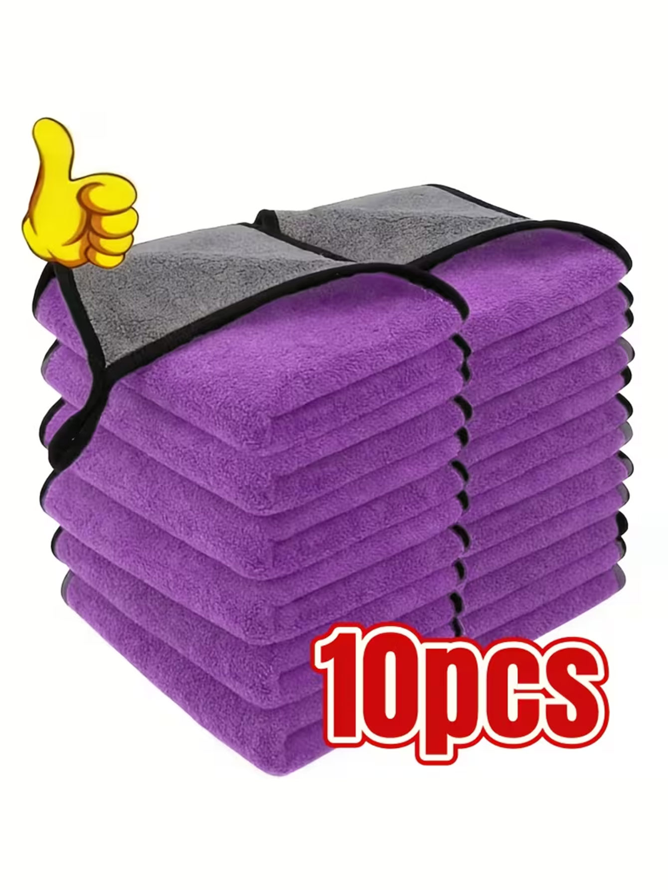 Home Kitchen Bathroom Cleaning - 10'lu Paket Çift Taraflı Mercan Kadife