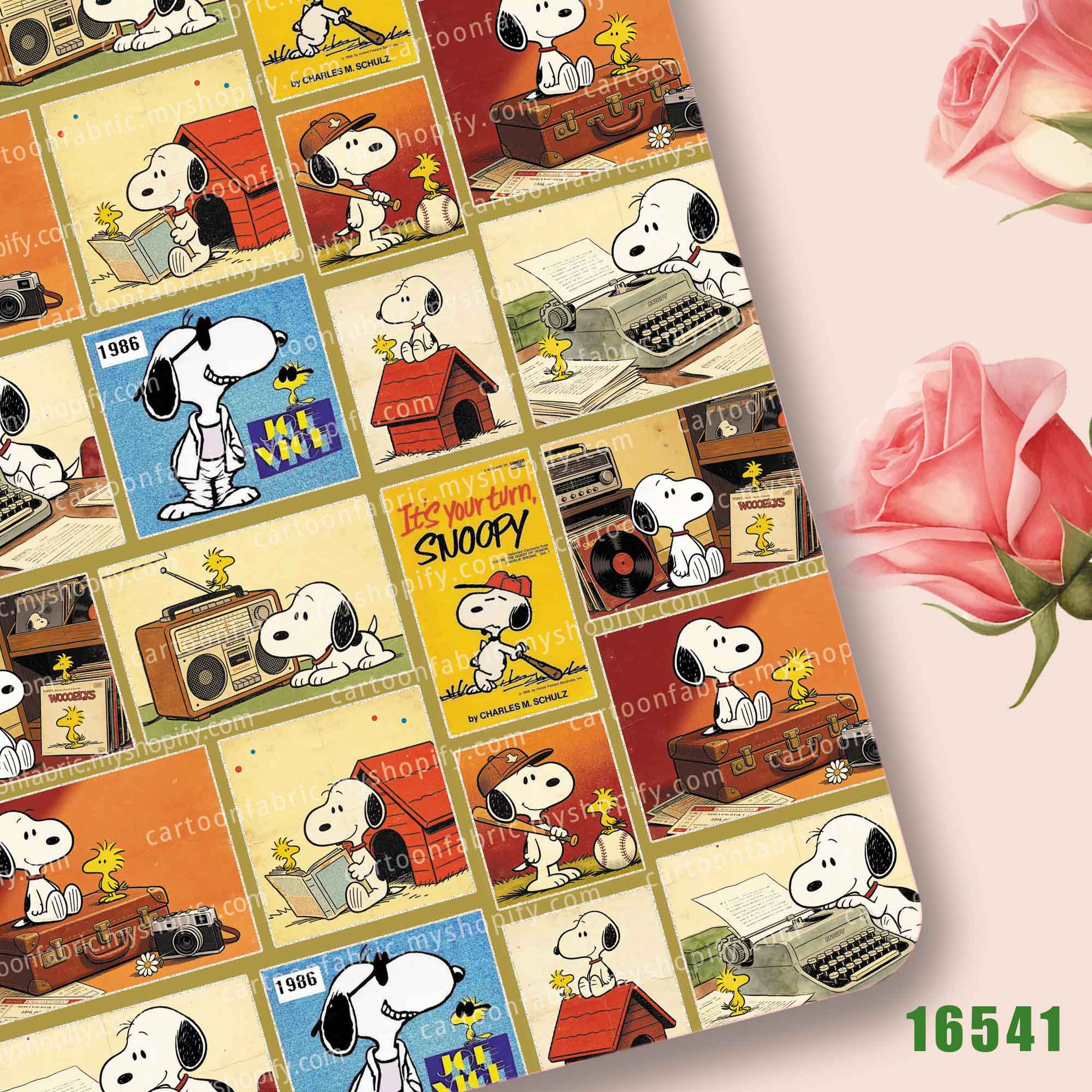 Home Bathroom Model - TAKARA TOMY Snoopy Kumaş140x50CM Karikatür Baskılı