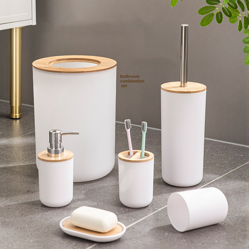 Zara Home Bathroom Set - 6 adet/takım sabunluk kutusu tuvalet fırçası