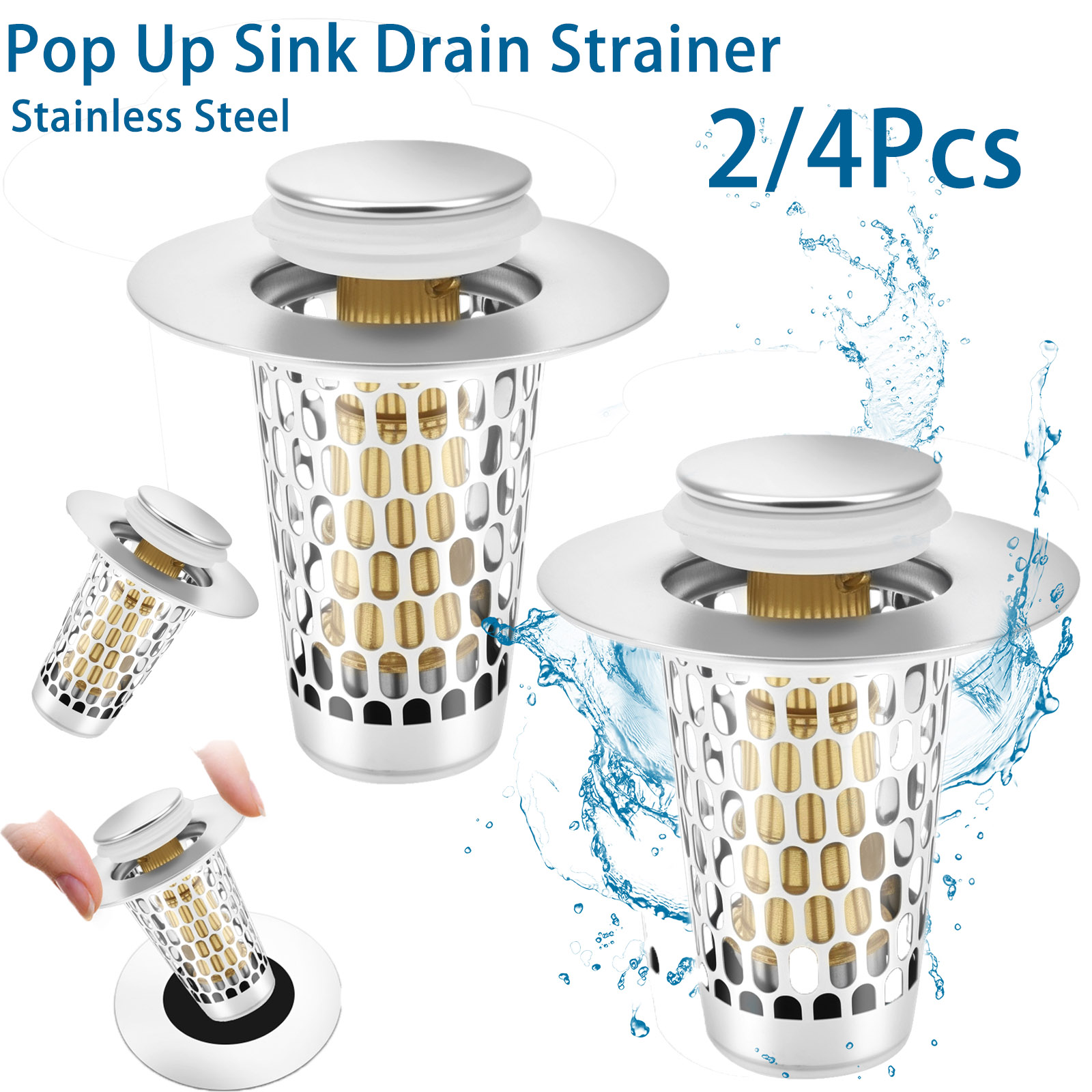 Drain Hair Catcher - 2/4 adet açılır lavabo drenaj süzgeci
