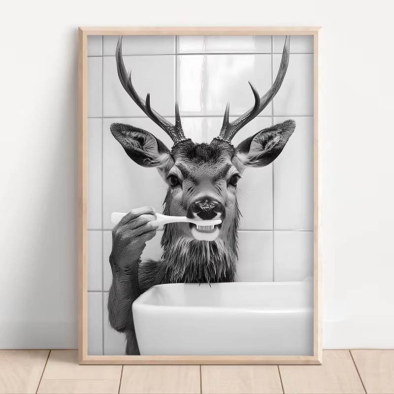 Siyah-beyaz komik banyo diş fı - Home Bathroom Images incelemesi ve fiyatı