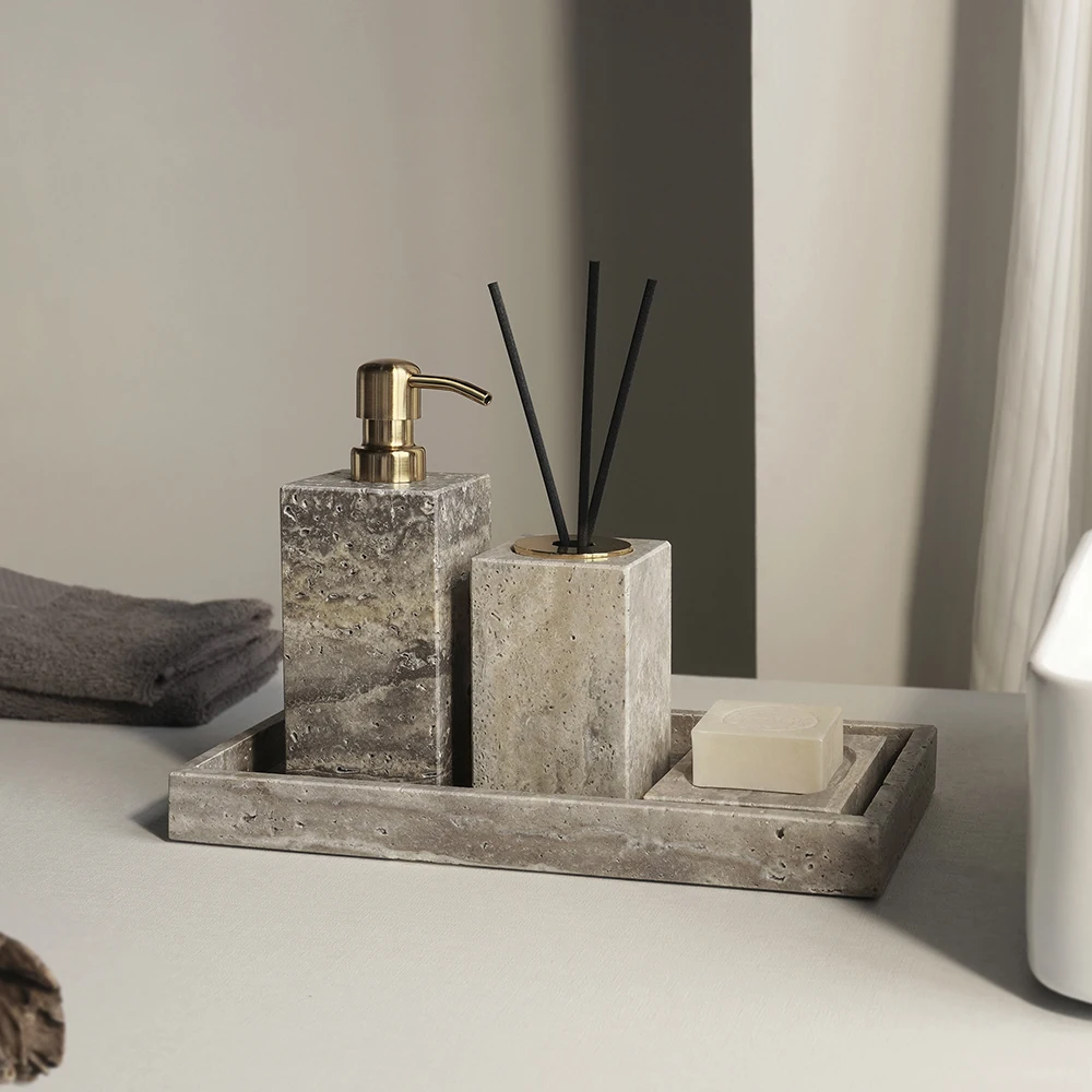 Grigio Travertino Banyo Aksesu - Zara Home Bathroom Set incelemesi ve fiyatı