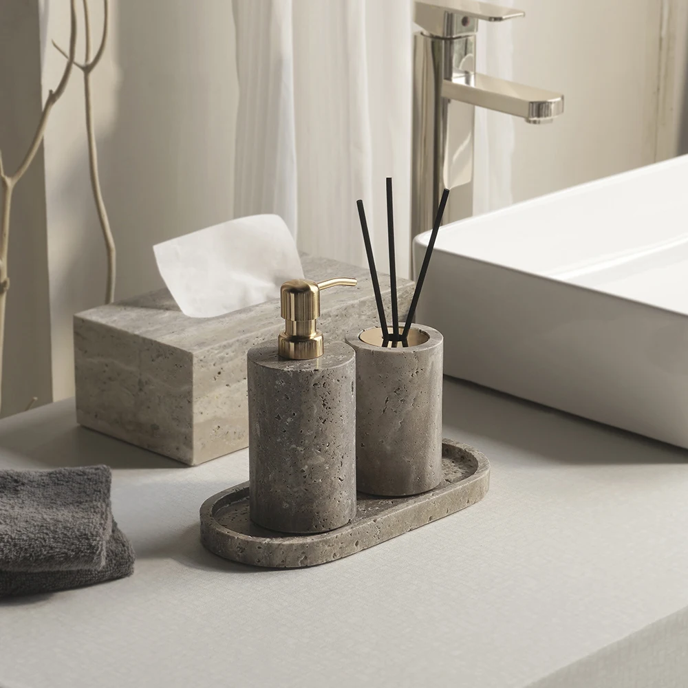 Grigio Travertino Banyo Aksesu - Zara Home Bathroom Set incelemesi ve fiyatı