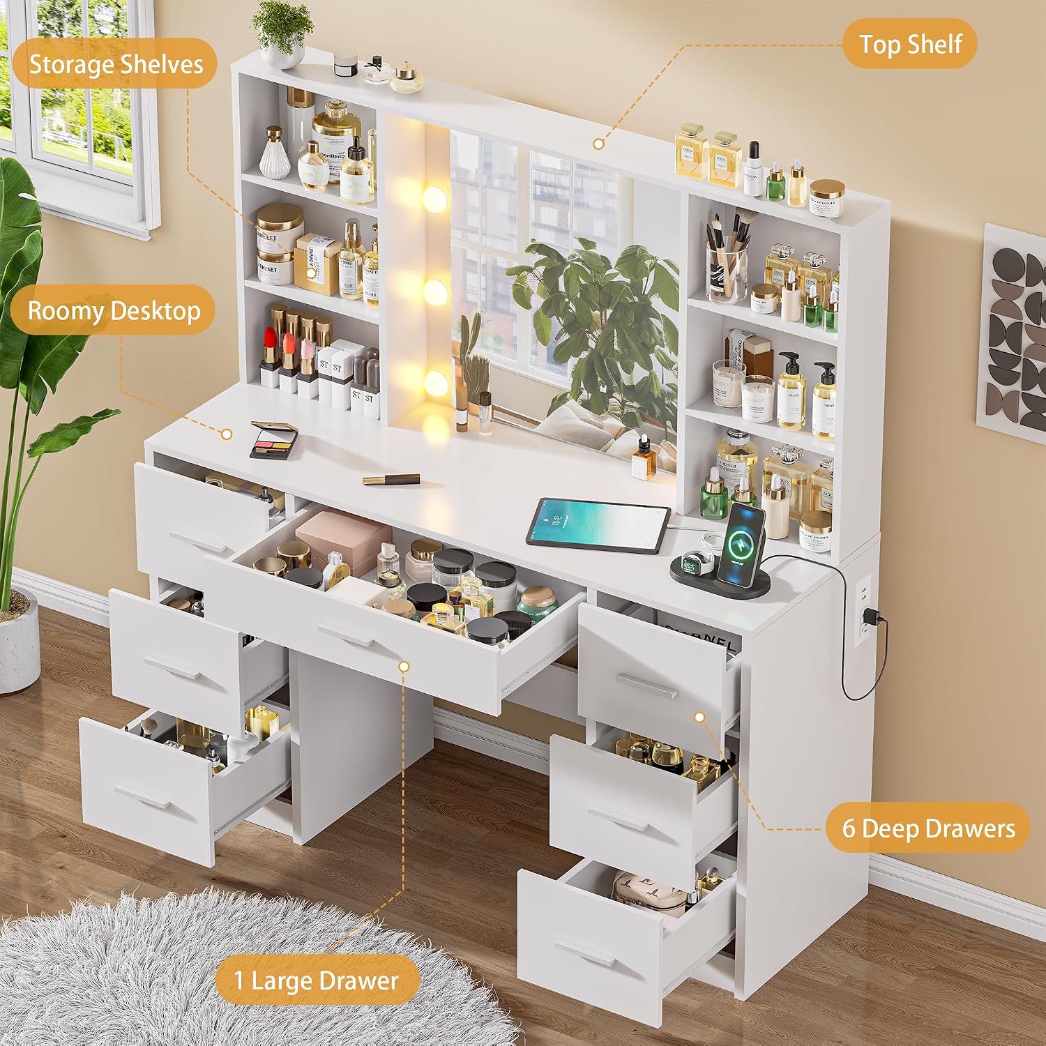 Büyük Makyaj Masası, LED Aynal - Home Outlet Bathroom Mirrors incelemesi ve fiyatı