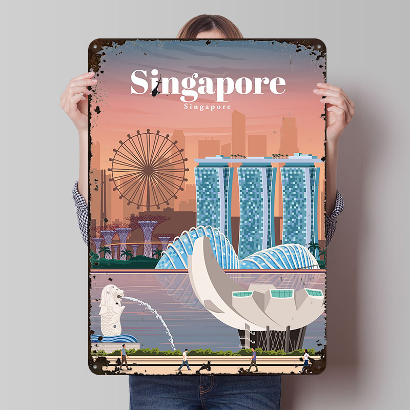 Singapur'a Seyahat Baskılı Pos - Home And Bathroom Singapore incelemesi ve fiyatı