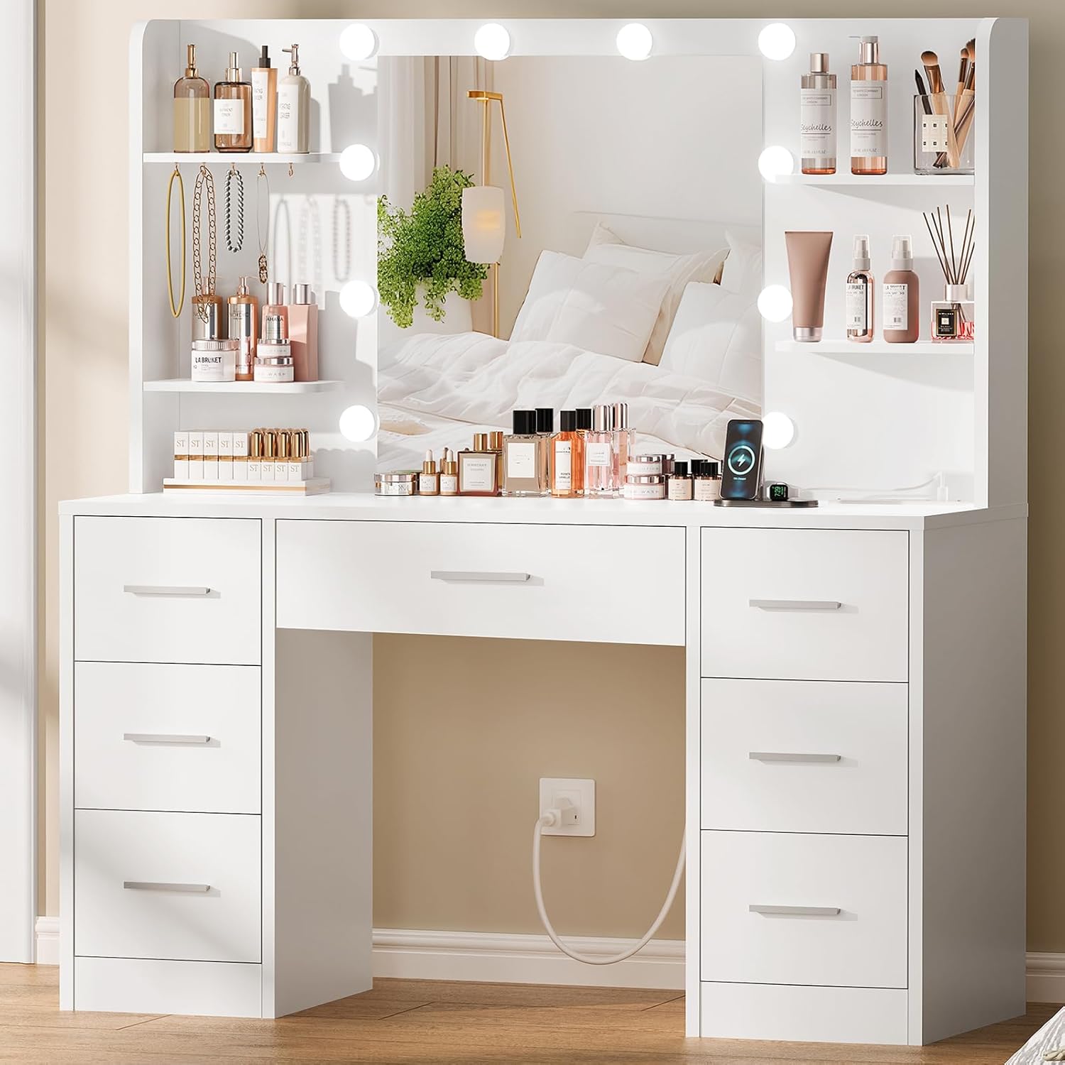 Büyük Makyaj Masası, LED Işıkl - Home Outlet Bathroom Mirrors incelemesi ve fiyatı