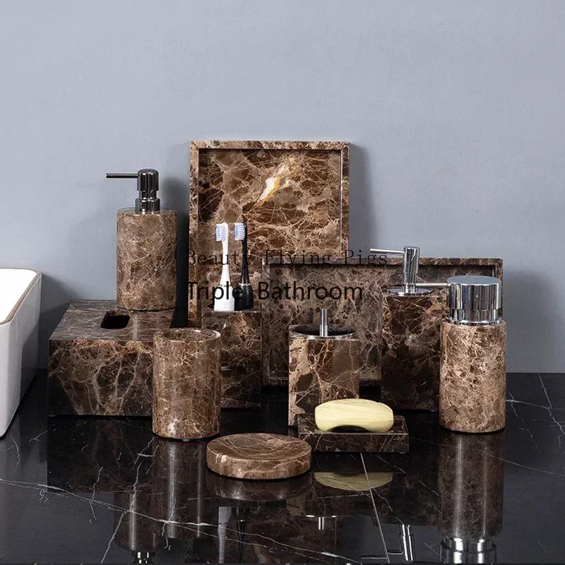 Emperador Koyu Doğal Mermer Ba - Zara Home Bathroom Set incelemesi ve fiyatı