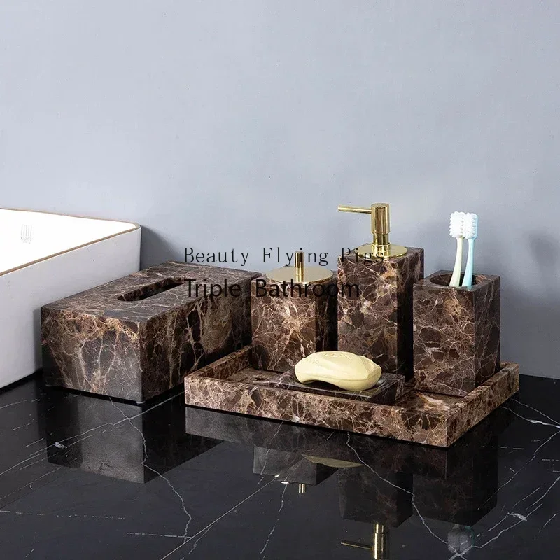 Emperador Koyu Doğal Mermer Ba - Zara Home Bathroom Set incelemesi ve fiyatı
