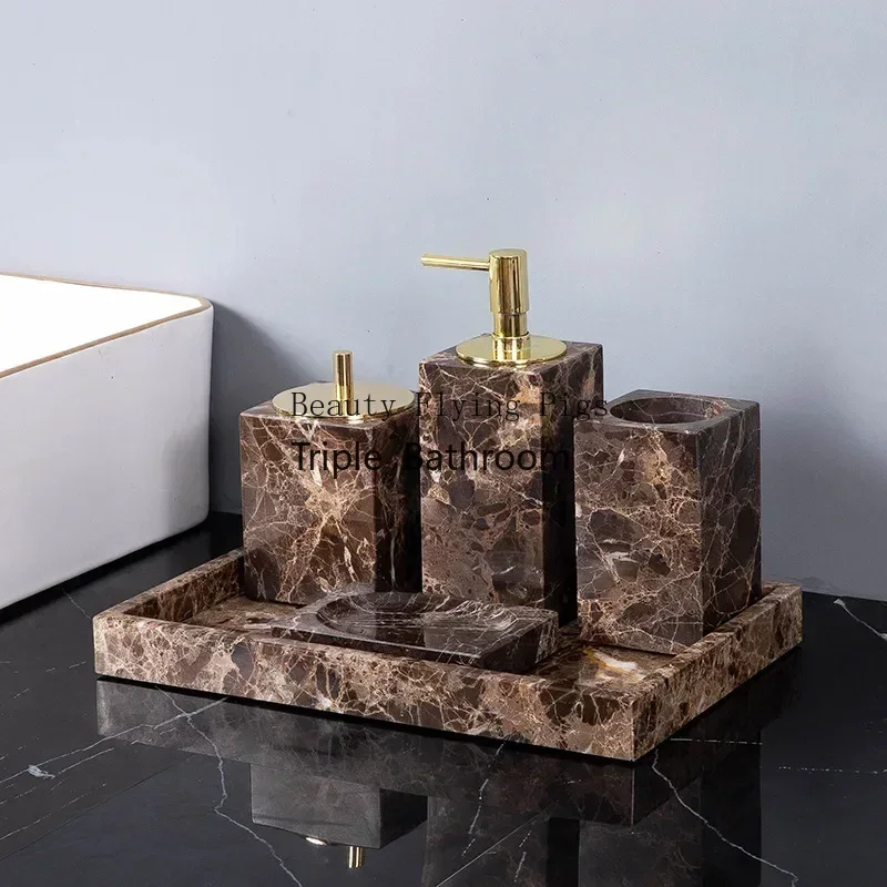 Emperador Koyu Doğal Mermer Ba - Zara Home Bathroom Set incelemesi ve fiyatı