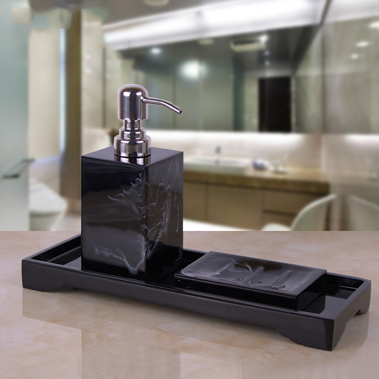Siyah mermer desen tepsi reçin - Zara Home Bathroom Set incelemesi ve fiyatı