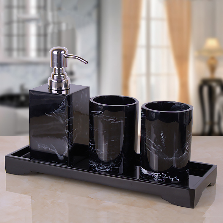 Siyah mermer desen tepsi reçin - Zara Home Bathroom Set incelemesi ve fiyatı