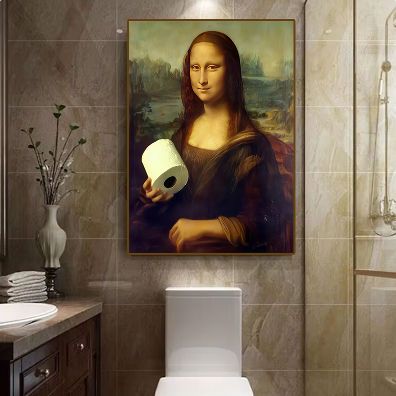 1 adet Komik Soyut Banyo Tuval - Home Design Bathroom incelemesi ve fiyatı