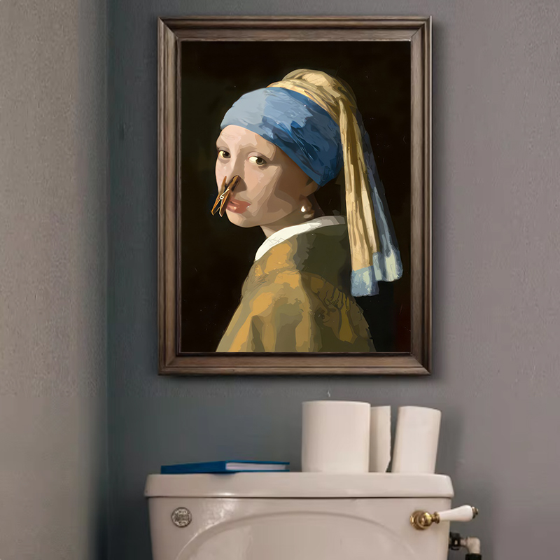 1 adet Komik Soyut Banyo Tuval - Home Design Bathroom incelemesi ve fiyatı