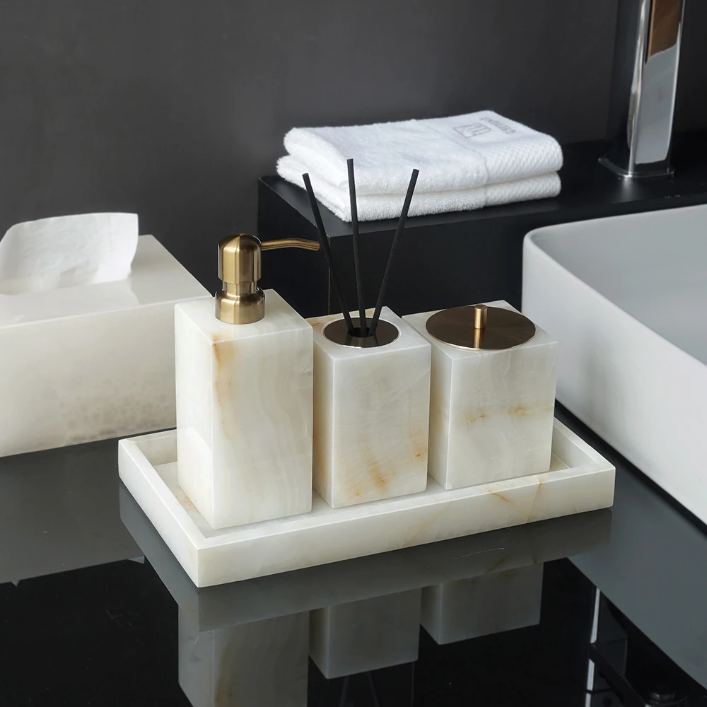 Beyaz Oniks Doğal Mermer Banyo - Zara Home Bathroom Set incelemesi ve fiyatı